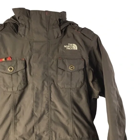 The North Face Hyvent waterproof ski hooded jacket size Medium women’s , Brown